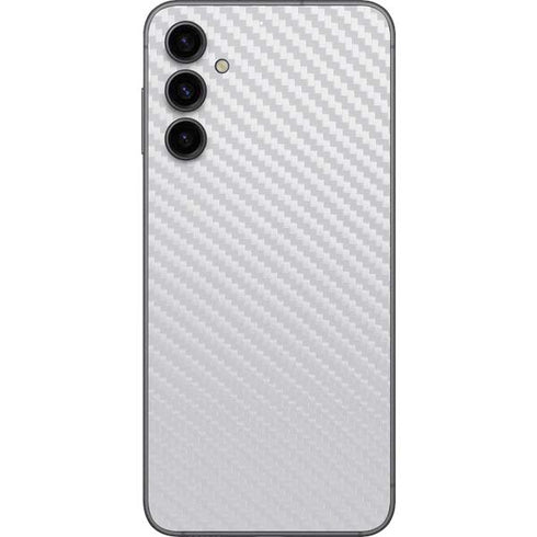 White Carbon Fiber Specialty Texture Material Galaxy A14 5G Skin